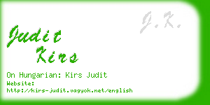 judit kirs business card